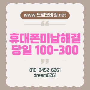 휴대폰미납대납